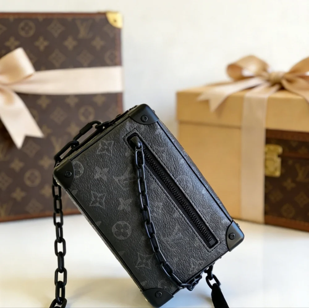 <AUTHENTIC>Louis Vuitton Mini Soft Trunk Monogram Eclipse Canvas Crossbody Bag - Picture 5 of 6